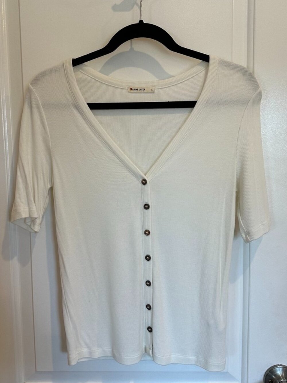 MARINE LAYER - Lexi Rib Button Top